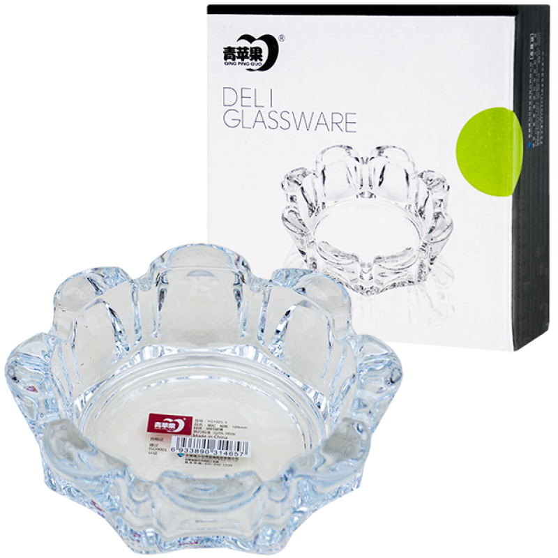 Scrumiera sticla transparenta Green 11 cm